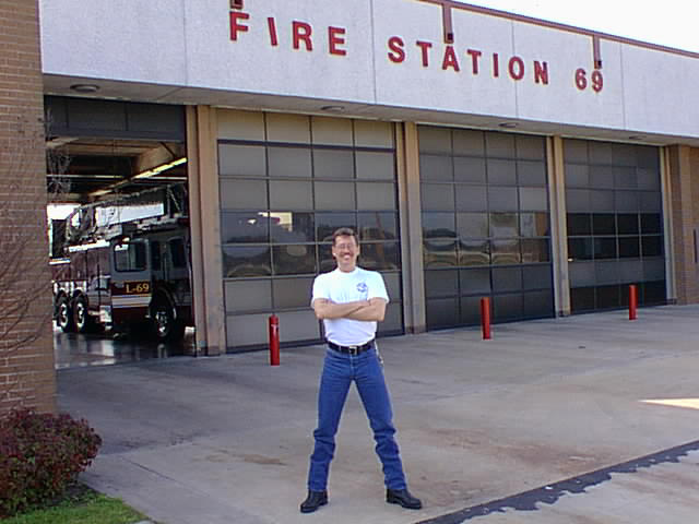Wes in front of Fire Station 69