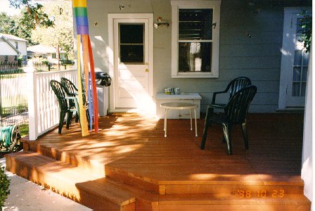 Deck stained