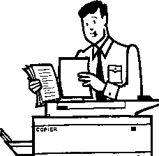 a man at a copier